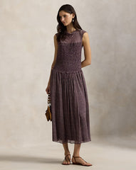 Crinkle Printed Dress