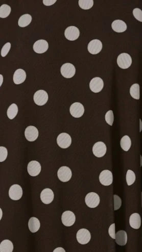 Amryn Maxi Dress - Choc/White Polka Dot